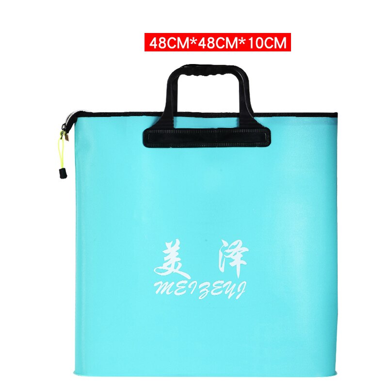 Big Fishing Bag Waterproof Thickening Tote Bag Live Fish Handbag Multi-function Light Fishing Gear Bucket Fishing Box Supplies: L Sky blue