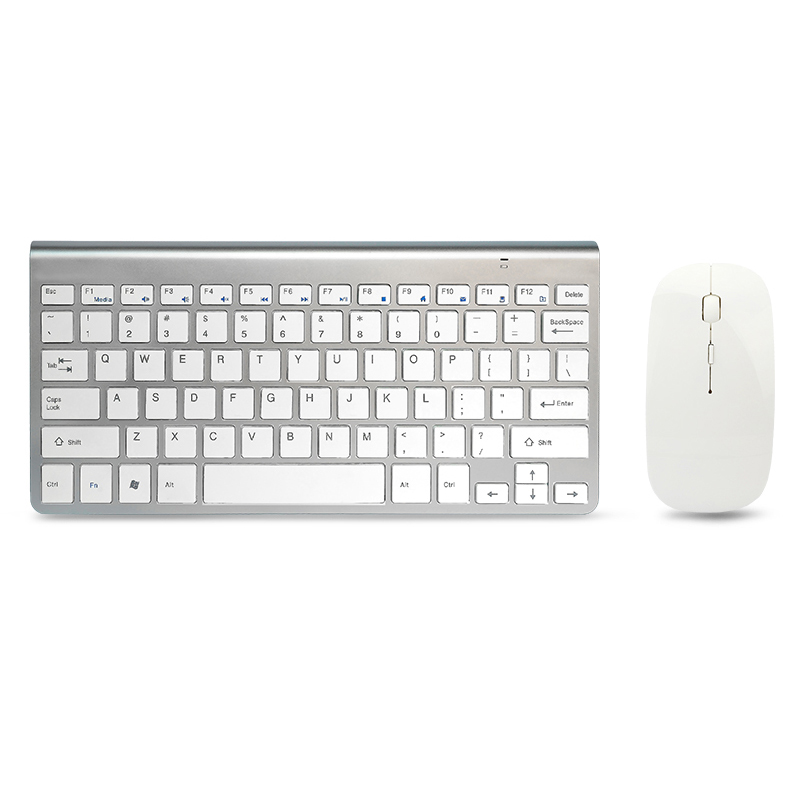 Russian/Spanish/English/Arabic 2.4G Wireless Keyboard and Mouse Combo Mini Multimedia Keyboard Mouse Set For Laptop PC TV Gray