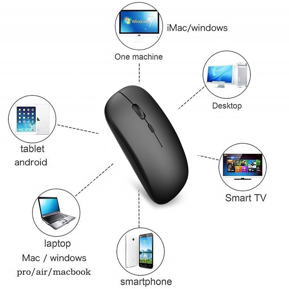 Universelle kabellose bluetooth-rgb-computermaus, geräuschlose maus, led-hintergrundbeleuchtung, ergonomische gaming-maus für laptops