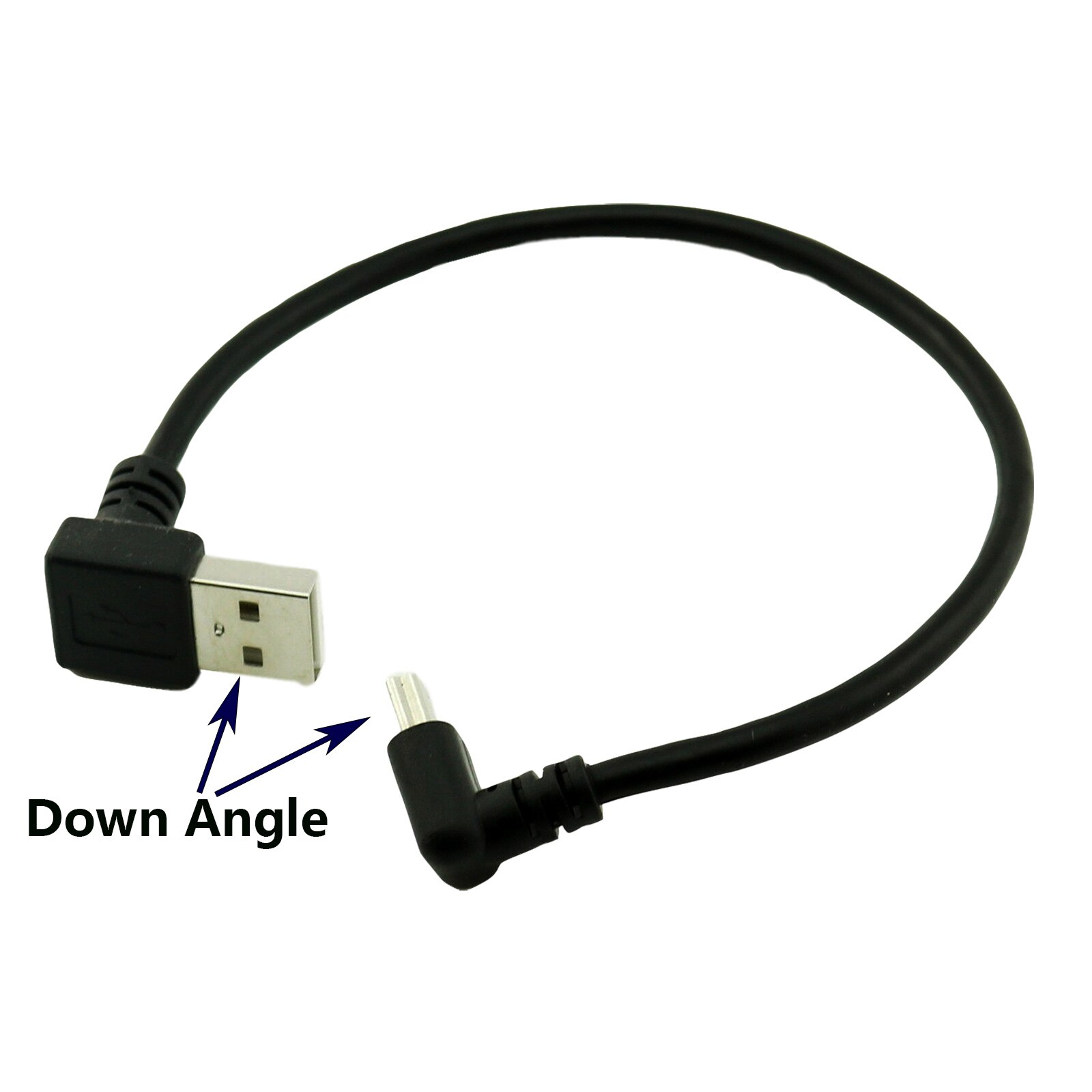 1 st usb 2.0 typ a hane ner vinkel till mini usb 5 pin b hane ner vinklad 90 grader dataladdare adapter kabel sladd 25cm