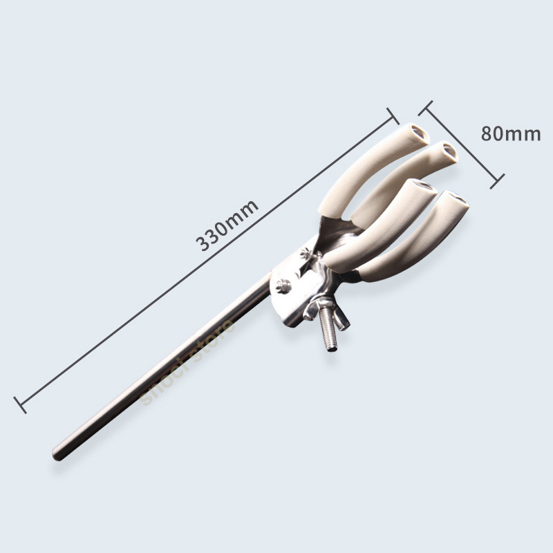 Laboratory Test Tube Clip 2-jaw clamp 4-jaw clips universal clamp condenser tube clamps tubes clamp college school Lab supplies: GRAY