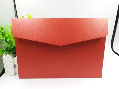 Sobres de papel perlado multicolor exquisito, 50 piezas, 23x16cm, invitación de negocios, sobres de invitación de de boda: Rojo