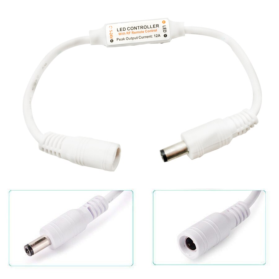 Dc 12v rf 10 -nyckel hona hane på/av-kontakt anslutningskabel för vit varmvit led-strip-ljuslampa dc led-kontrollomkopplare