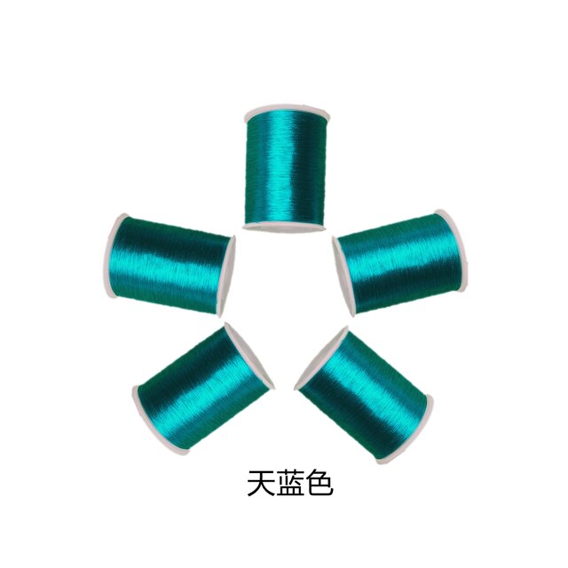 Metall draht nicht verblassen fest kreuz stich bunte seidenfaden perlen hand seil schmuck zubehör nähgarn: sky blue 1pcs