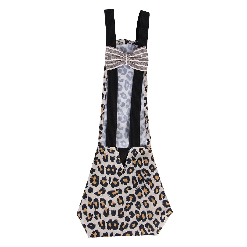 Pet Chicken Duck Diaper Washable Poultry Goose Clothes Bowknot with Elastic Band Funny Goose Clothes: Leopard / M