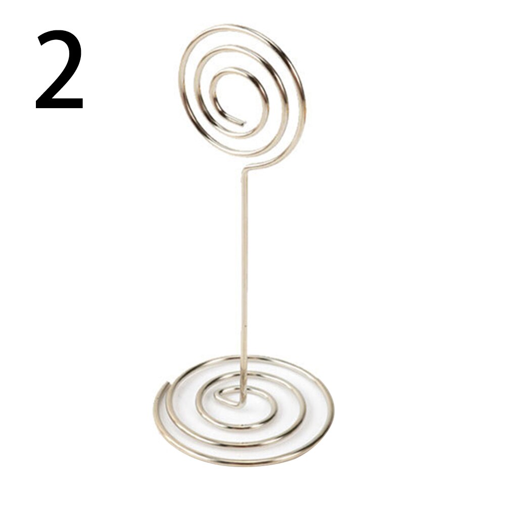 10Pcs Metal Party Table Number Card Holder Heart Ring Star Shape Photo Note Clip Party Direction Signs Photo Holders: 2