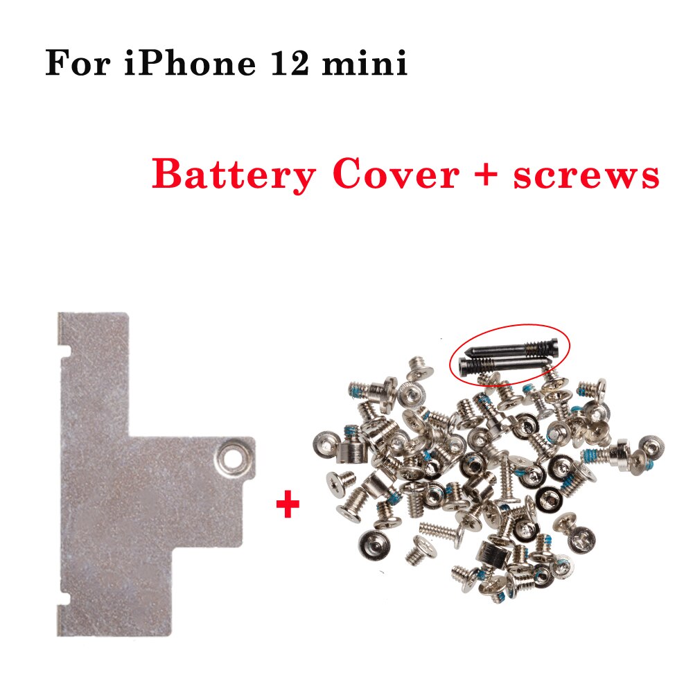 Battery FPC LCD Flex Cable Cover Full screws For iphone 6 6S 7 8 plus X XR XS MAX 11 12 Pro Max inner Metal Bracket Clip Holder: 12mini battery