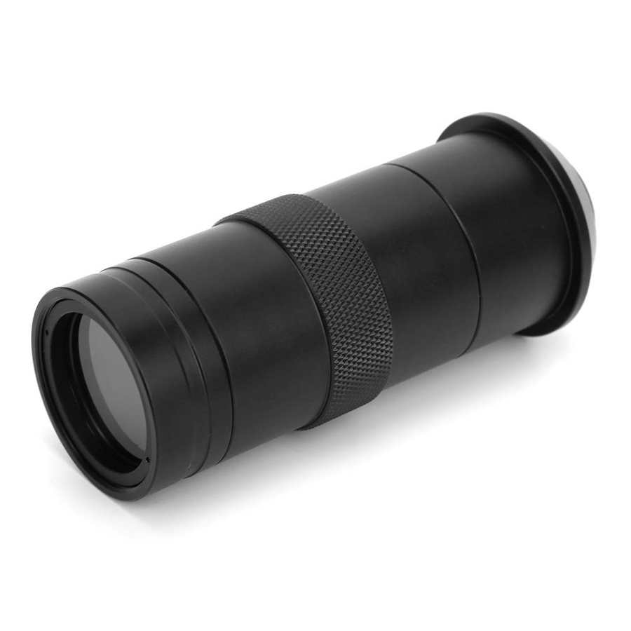 100X Digital Microscope Camera C Mount Lens Zoom Eyepiece Magnifier Lens Alumium Alloy Microscope Accessory