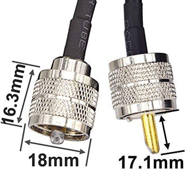 10M CB Radio RG58 Coaxial Cable PL259 Jumper UHF Male To Male Ham Radio Antenna Low Loss Extension Coax Cable
