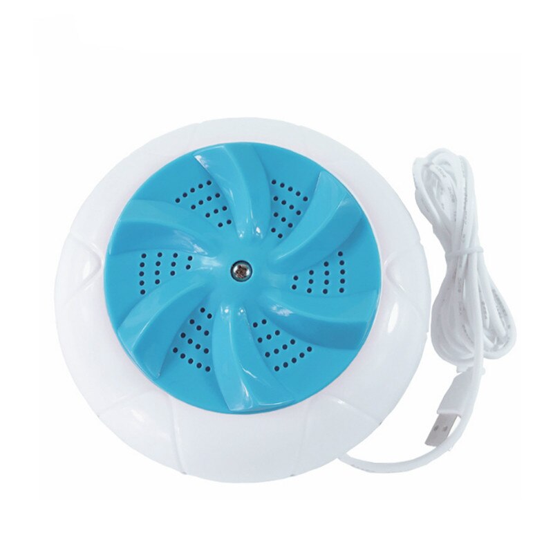 Mini lavadora ultrasónica automática, máquina de lavandería portátil con rueda de ondas, para el hogar y el dormitorio: Azul