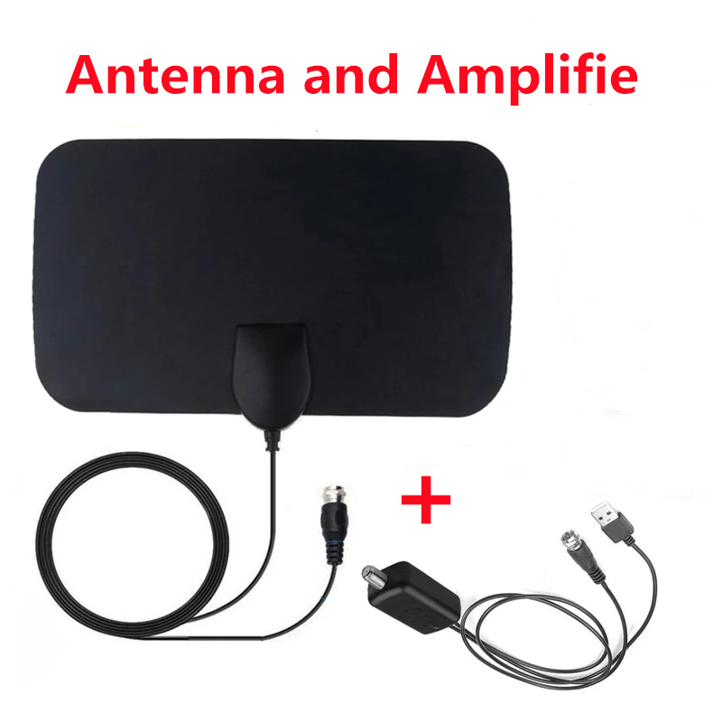 Kebidumei Indoor Hd Signaal Versterker Digitale Tv-antenne Hdtv 4K 500 Miles Range 25DB Voor Vhf Uhf Hdtv Antenne tv Signaal Ontvanger: Antenna andAmplifier