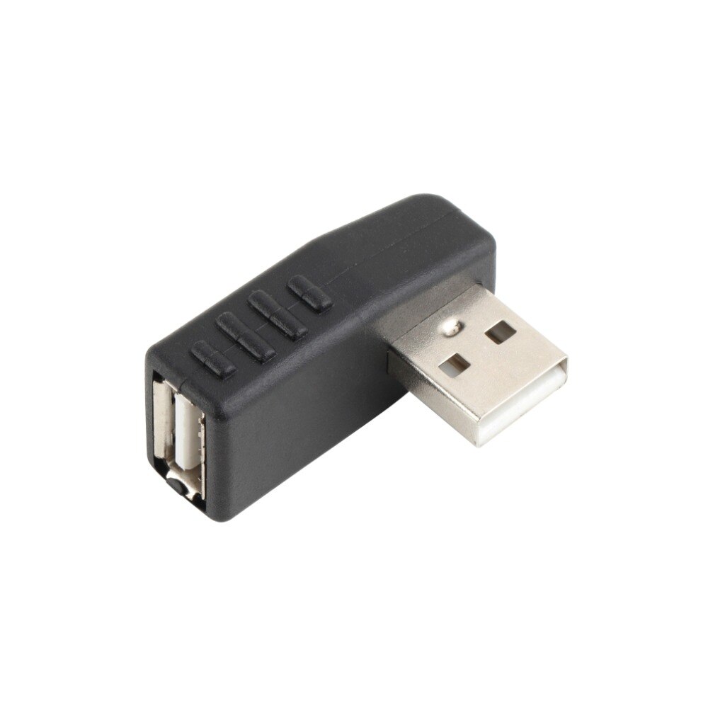 USB-A Male Naar USB-A Vrouwelijke Adapter Haakse Usb 2.0 A Man Vrouw Extension Adapter Connector Voor Laptop Pc Black