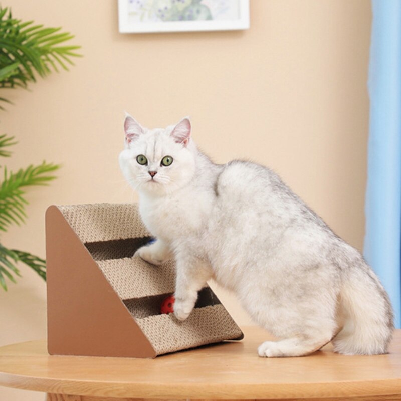 Fun Kat Speelgoed Kat Krasraad S-Vormige Gegolfd Papier Met Katten Klauw Slijpen Nail Schraper Mat Matras Kat levert
