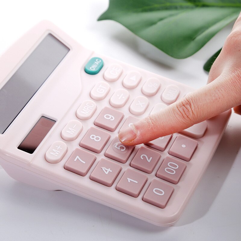 Solar Calculator Electronic Calculator 12 Digits Large Screen Desktop Home Office School Financial Accounting Tools for Student