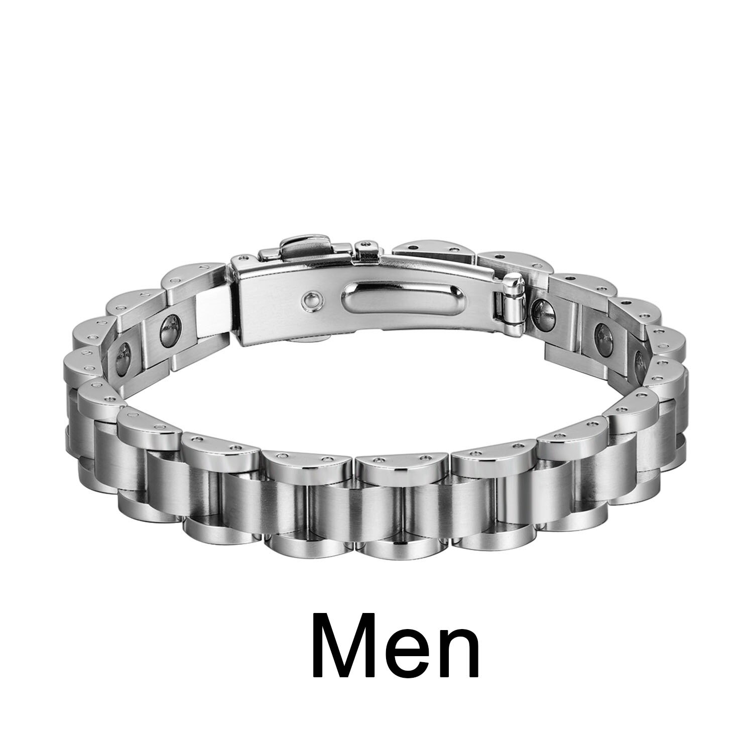 HOT Health Care donna uomo bracciali cinturino fibbia terapia magnetica bracciale coppia ornamento regalo di compleanno anti-radiazioni: 4