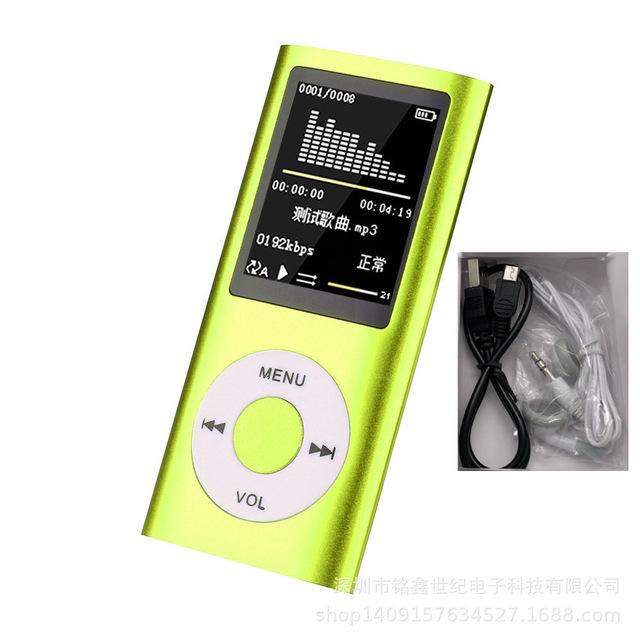Reproductor de música a la , Reproductor de Radio HIFI Mp3, pantalla LCD Digital, grabación de voz, Reproductor de FM, altavoz, Reproductor portátil ligero: green