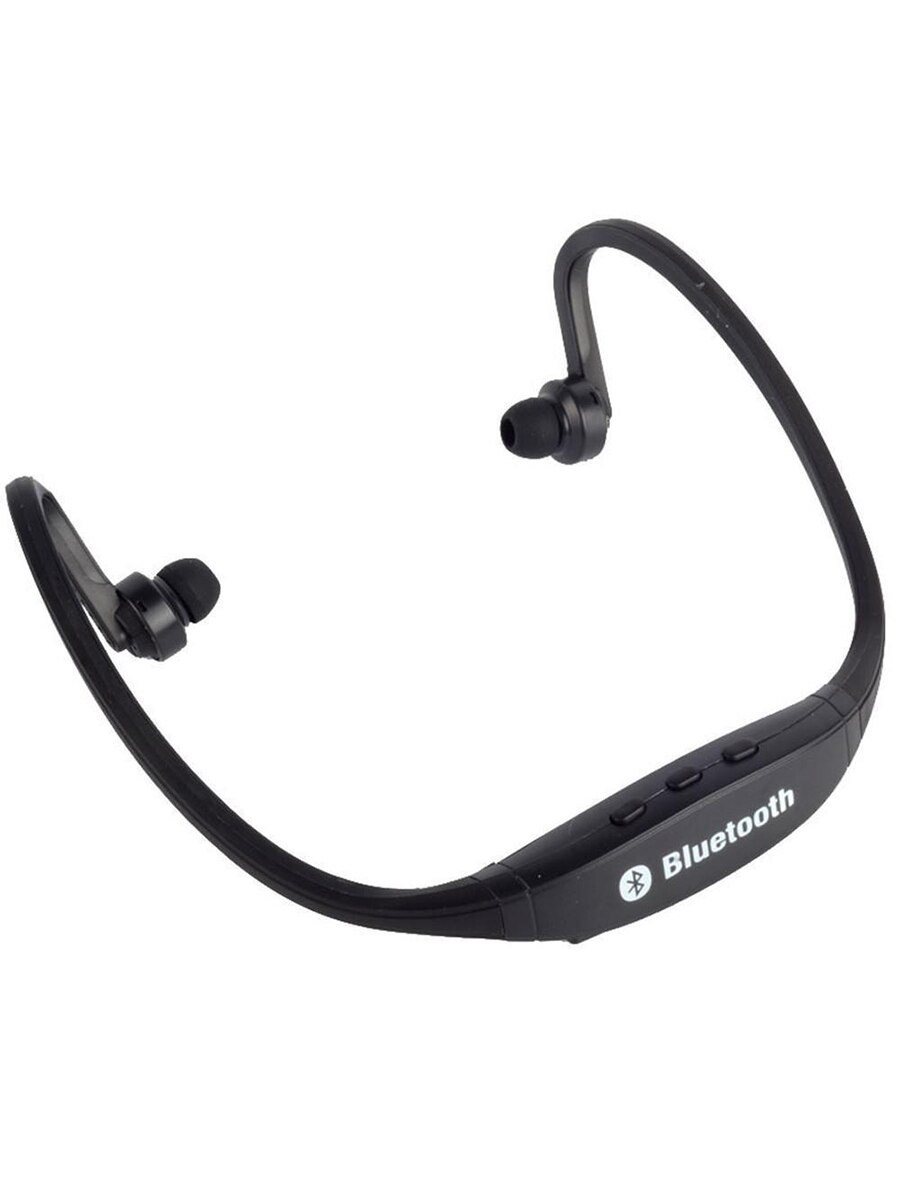 Kebidu bluetooth hörlurar trådlös stereo utomhus löparhörlurar headset med mikrofon för iphone för samsung för sport: Svart