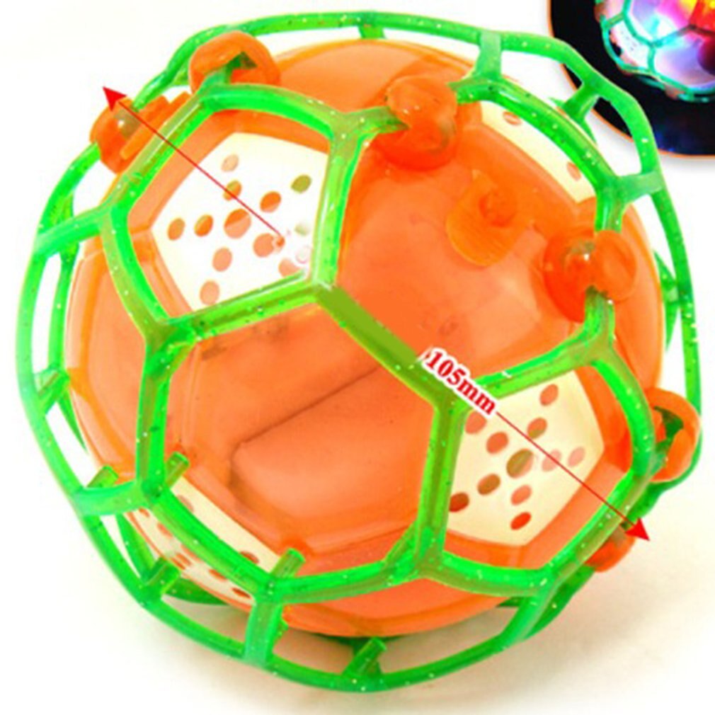 1Pcs Muziek Springen Joggle Geluid Bal Voetbal Speelgoed Flash Elektrische Dansen Voetbal Croquet Springen Bal Willekeurige Kleur