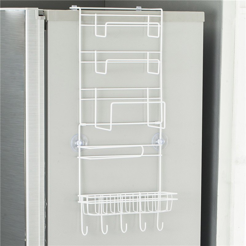 Ny køleskab sidevægsbøjle køkkenopbevaringsstativ multifunktions hængende hylde xsd 88