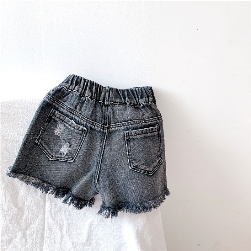 Barn Denim Shorts för Flickor - Resår i Midjan - Sommar - 2-6 År