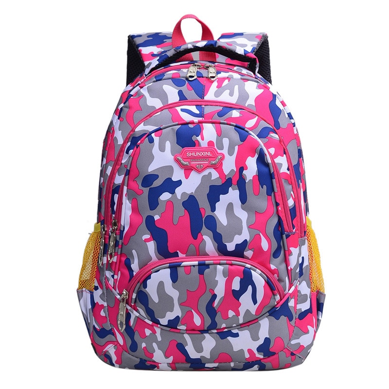 Bambini Sacchetto di Scuola di Nylon Studente Camouflage Ortopedico Da Viaggio Zainetto Alunni Zaino Adolescente Ragazzi Primaria Mochila Bookbag