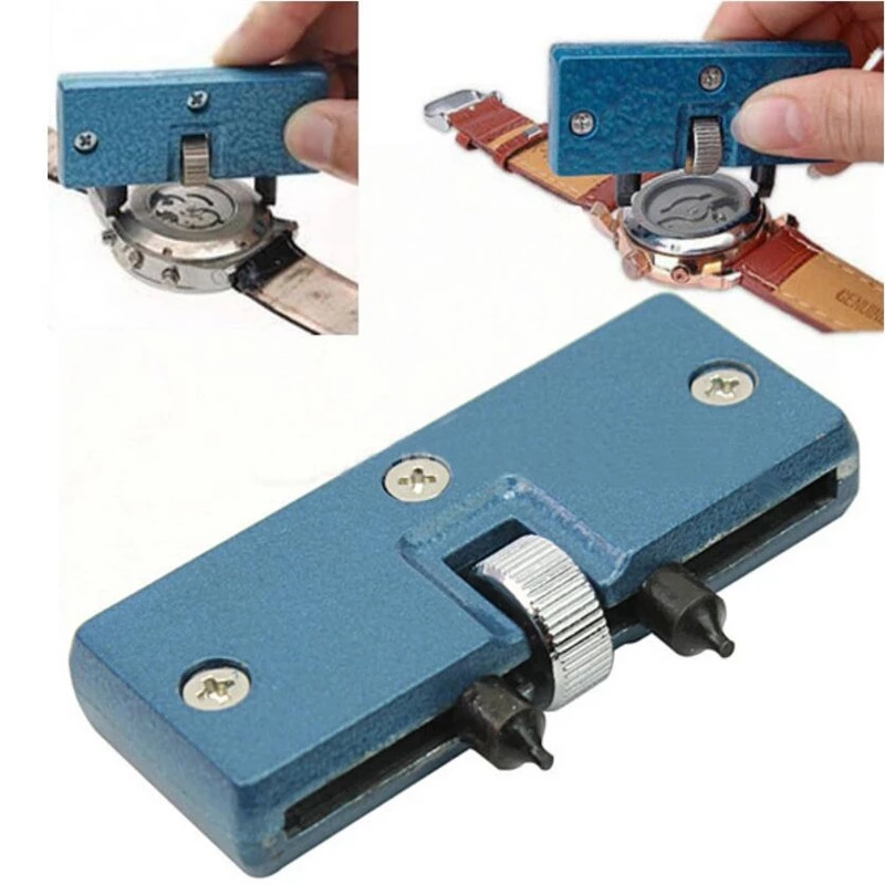 Abridor de reloj ajustable, herramienta de caja trasera, llave removedora de cierre, llave de tornillo, Kits de reparación, herramientas, removedor de pilas para reloj, 1 ud.
