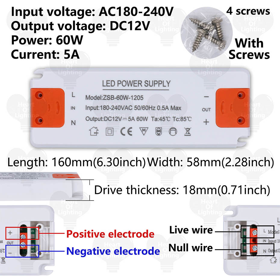 Transformador de iluminación ultrafino DC 12V 24V fuente de alimentación LED 12W 18W 24W 36W 60W 120W controlador 220V 230V 240V para luces de tira LED: Oro