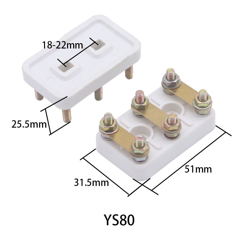 2 pcs Motor Terminal Block Wiring Board Rac Three-phase