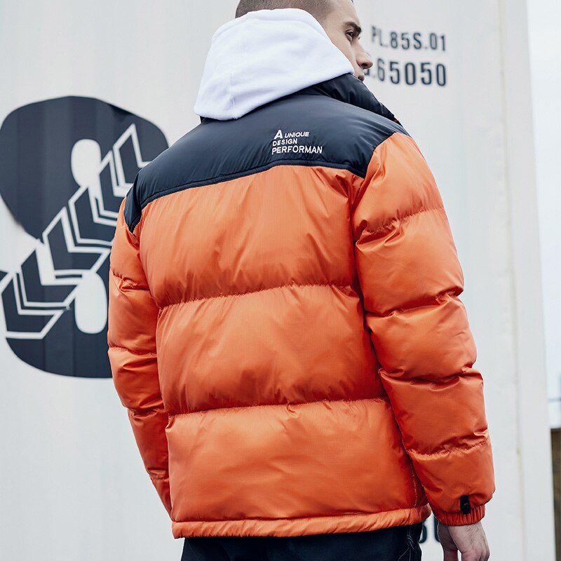 Vinter pufferjakke herre bomullspolstret vattert jakke tykt yttertøy overtrekk utendørs varmt fôr streetwear 3xl