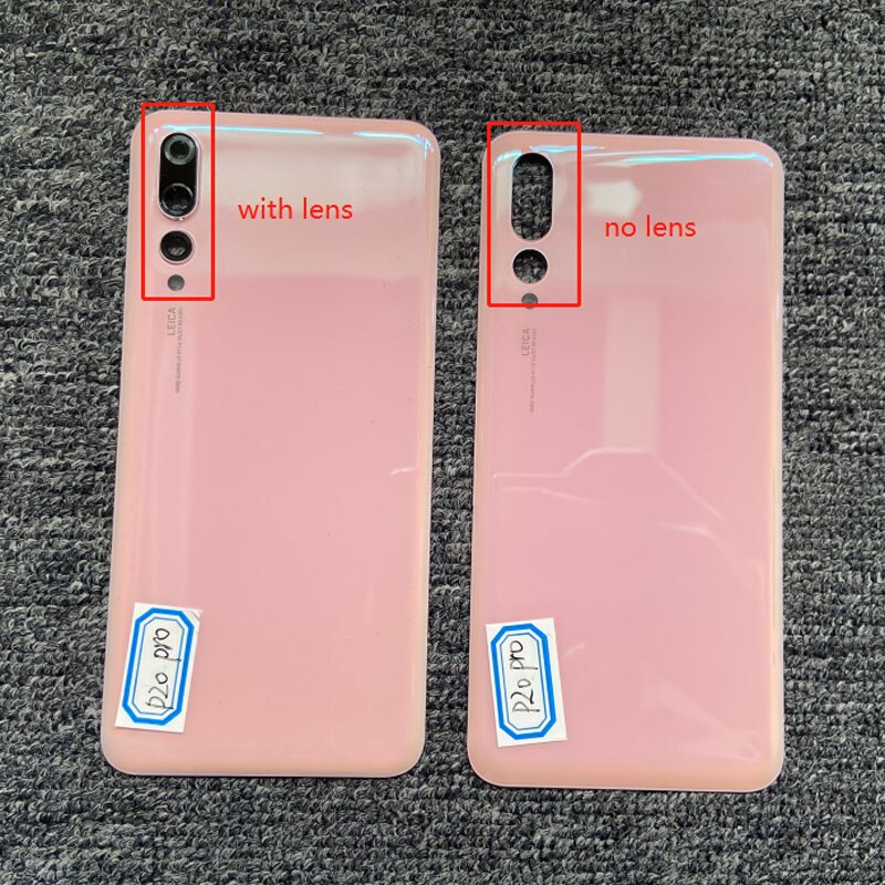 Vervanging Voor Huawei P20 Pro Terug Behuizing Glas Achterklep Battery Case Met Camera Lens Panel + Adhesive montage