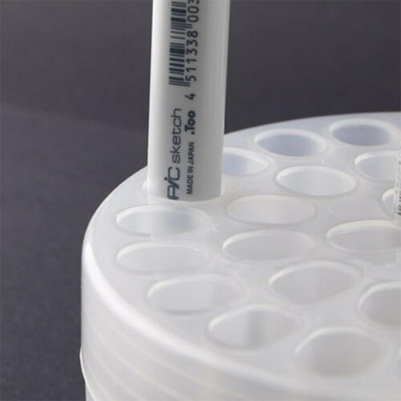 Plast rund almindelig tuschholder blyant skrivebord opbevaring organizer , 36 slot