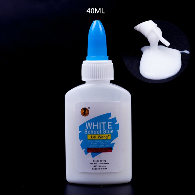 40ml superflytande vitt lim barn beröring papper hantverk gör-det-själv skola kontorsmaterial självhäftande företag pappersvaror butik tillbehör