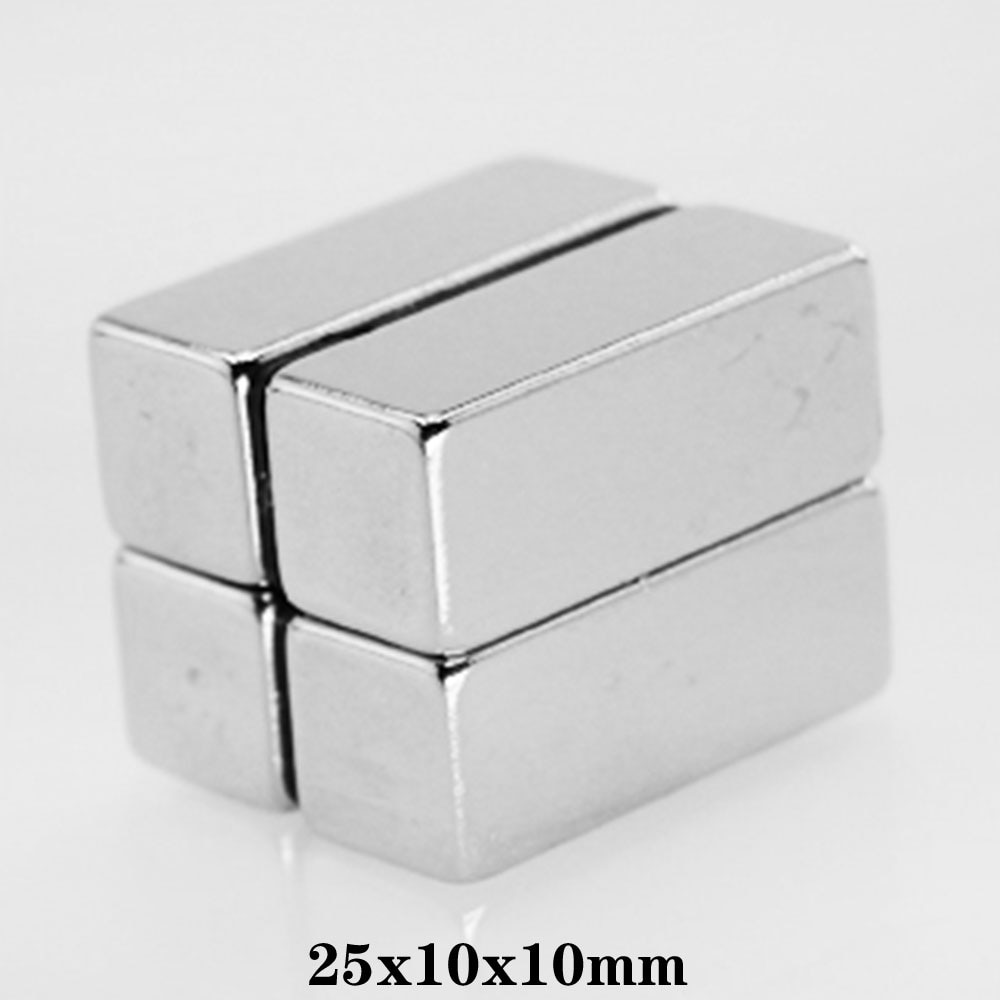 2/5/10/20/50 Pcs 25X10X10 Zeldzame Aarde Magneten 25mmX10mm Blok rechthoekige Magnetsic 25X10X10 Mm Permanente Neodymium Magneet 25*10*10