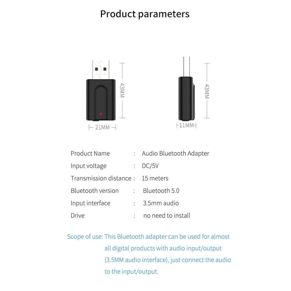 USB stereofoniczny muzyka adapter bezprzewodowy T10 2 w 1 USB wtyczka Bluetooth adapter robić komputera projektor telewizyjny głośnik