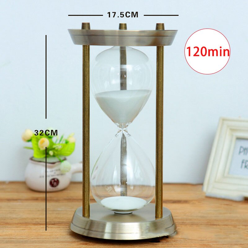 Metal Hourglass Timer Home Desktop Decor Hourglasses Countdown Decoration Timing Hourglass Crafts Home Office Decorations