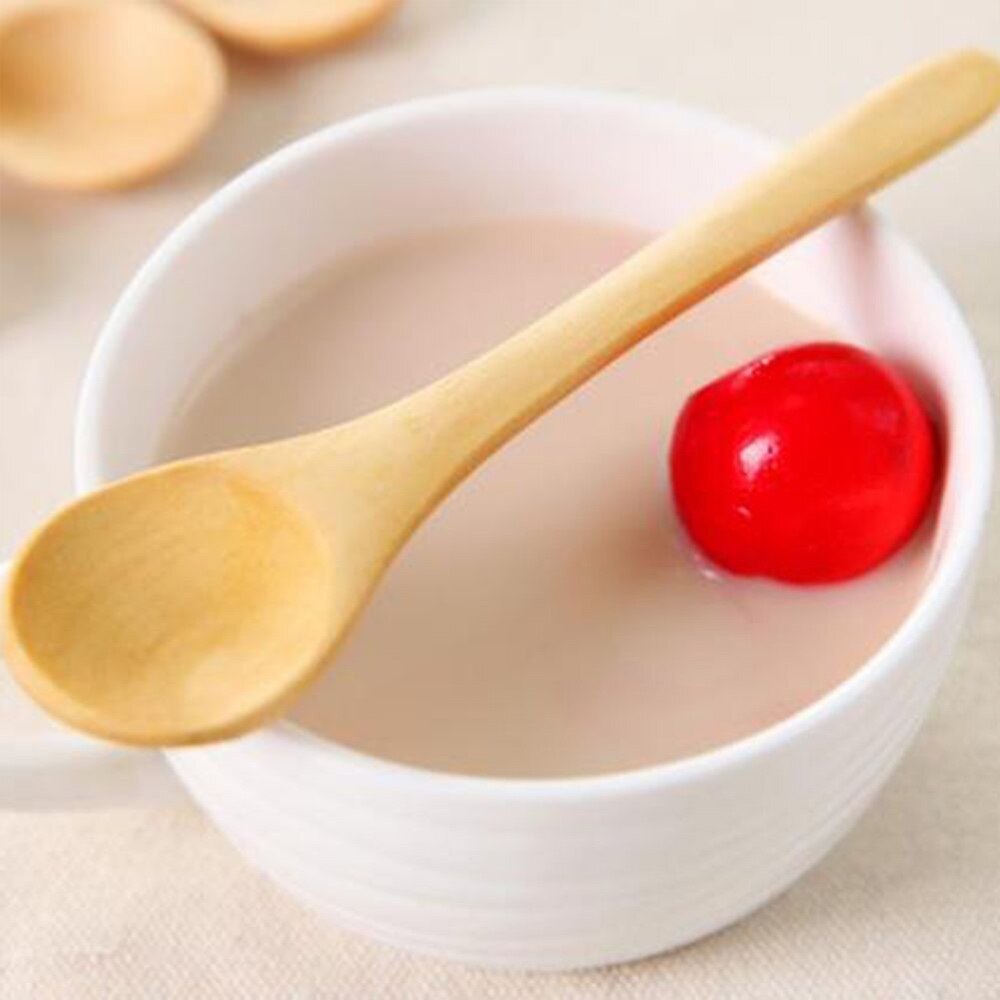 Herramienta de café utensilios de cocina cuchara para la sal cuchara de sabor de madera 13cm cocina azúcar accesorios de cocina Mini