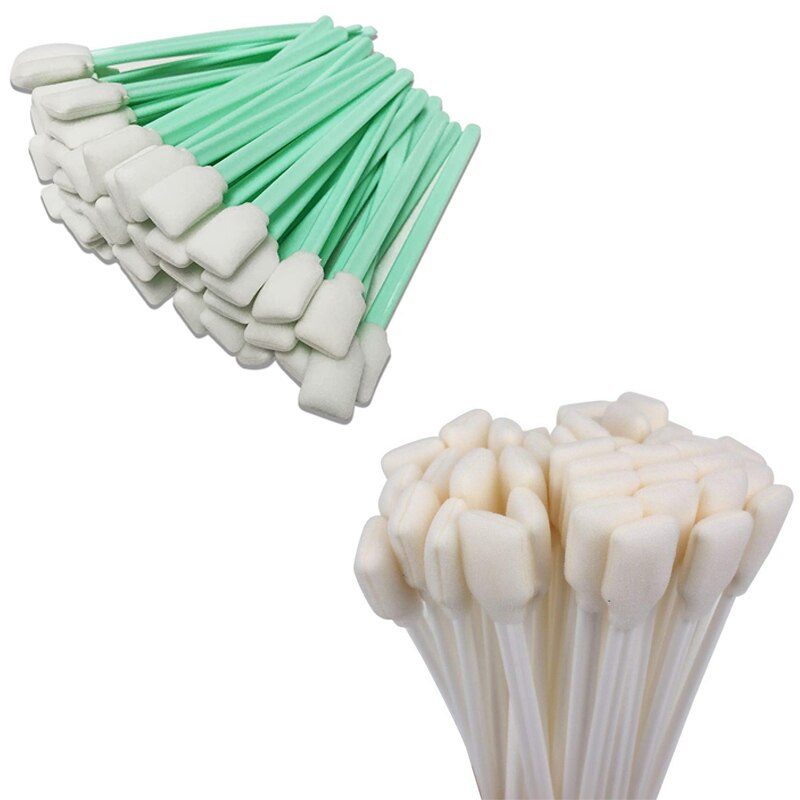 100Pcs Cleaning Swabs for Roland Epson Mimaki Mutoh All Large Format Solvent Printer Printhead Sponge Sticks Swabs Buds: Default Title