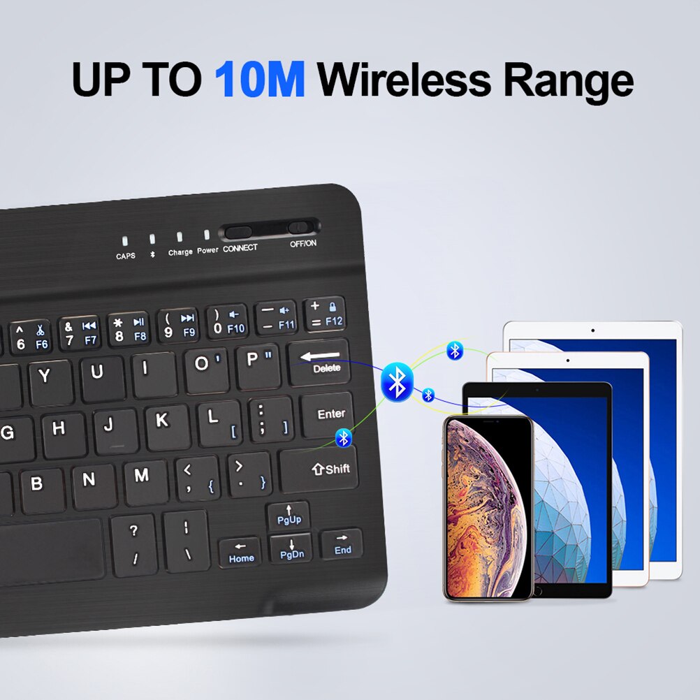 7 Inch 10 Inch Wireless Bluetooth Keyboard For Tablet Laptop Phone Mini Keypad For iPad iPhone Samsung Android IOS Windows