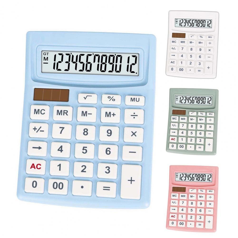 Calculator LCD Display Large Button ABS Solar Digit Handheld Calculator for Home