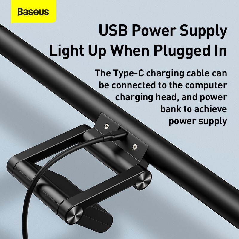 Baseus Computer Bildschirm Licht LED Bar Schreibtisch Lampe PC Monitor Bar Hängen Tisch Lampe Büro Lesen Stufenlose Dimmen USB Nacht licht