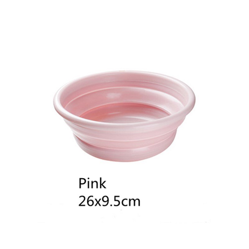 Folding Wastafel Reis Emmer Keuken Organizer Outdoor Reizen Wastafel Draagbare Water Kom Fruit Footbasin Thuis Wastobbe: Pink S