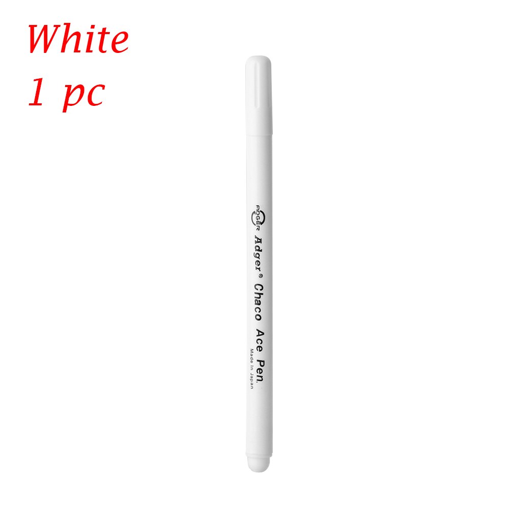 Rotulador de tinta con ojal de 30mm para escuela, material de oficina, marcador de tinta soluble en agua para punto de cruz, herramienta de bordado de tela borrable, 1/4 Uds.: White1