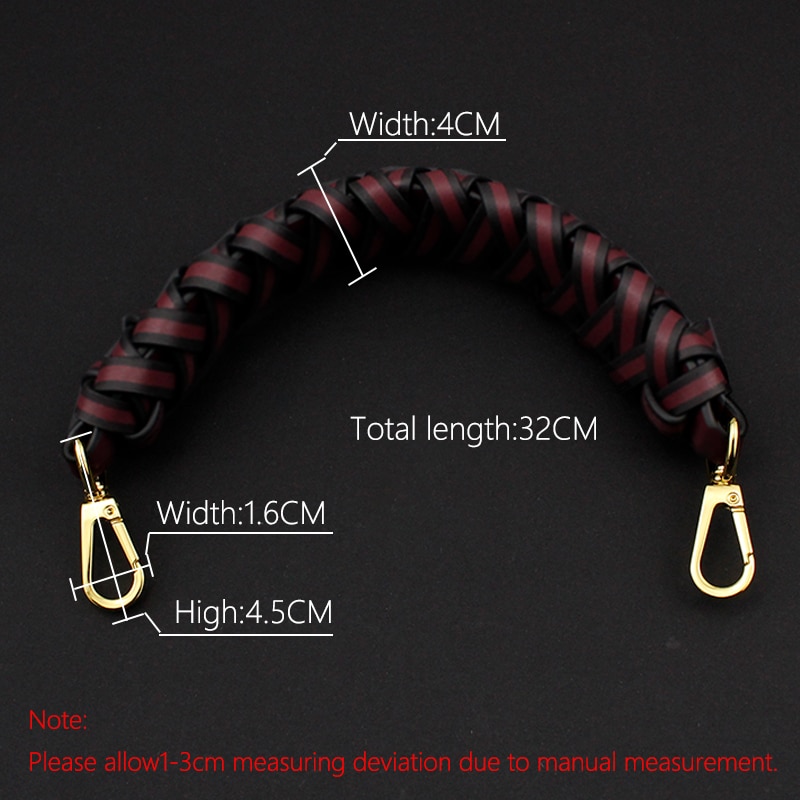 Emmer Zak Dikke Polsband Weave Handtas Riem Schouder Verwijderbare Tas Accessoires Weave Korte Tas Riem