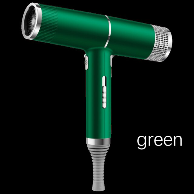 Powerful Blowing Anion Hair Dryer Negative Ion Hair Blower Overheating Protect Low Noise Hair Drying Styling Tool: green / EU