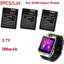 1 Pc/3Pcs 380 Mah Smartwatch Oplaadbare Li-Ion Polymeer Batterij Voor DZ09 Smart Horloge Batterij Voor KSW-S6 RYX-NX9 a1 Smart Horloge