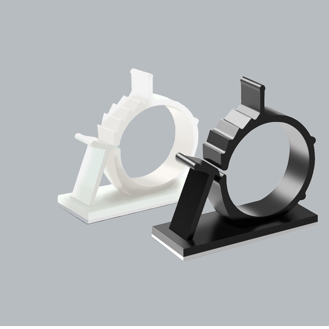 Cable Clamp Self Adhesive Black/White Car Cord Clip Adjustable Wire Tie Fixed Organizer Line Management Fasteners Mount Holder