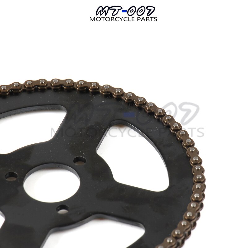 47cc 49cc pocket bike chain 25H 112L or 136L loops +rear chain sprocket mini moto atv quad 2 stroke engine parts accessories