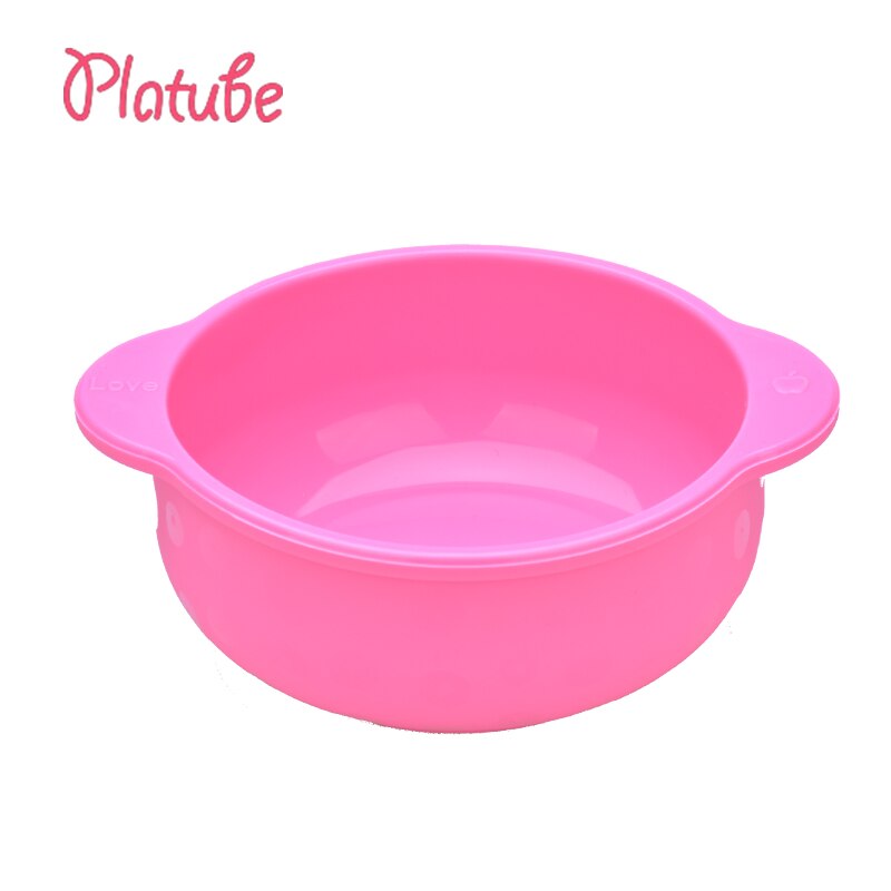 Kom bord babyvoeding kinderservies set voedingsbeker bestek babybordjes voor kinderen lepel vork bpa-vrij serviesgoed borden: Roze