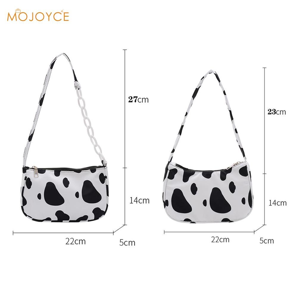 Frauen lässig Nylon Handtaschen Geldbörse Damen Kuh Milch Reißverschluss Totes Schulter Taschen Jugend Damen Einfache Vielseitige Tasche