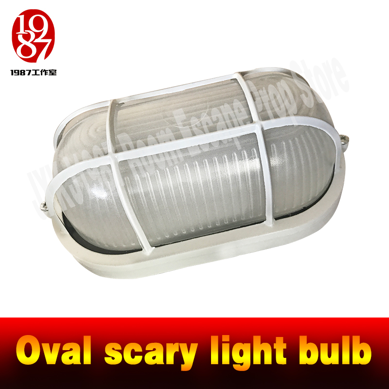Room escape prop Oval scary light bulb create a hair-raising atmosphere scary scenario horrible theme haunted house jxkj1987